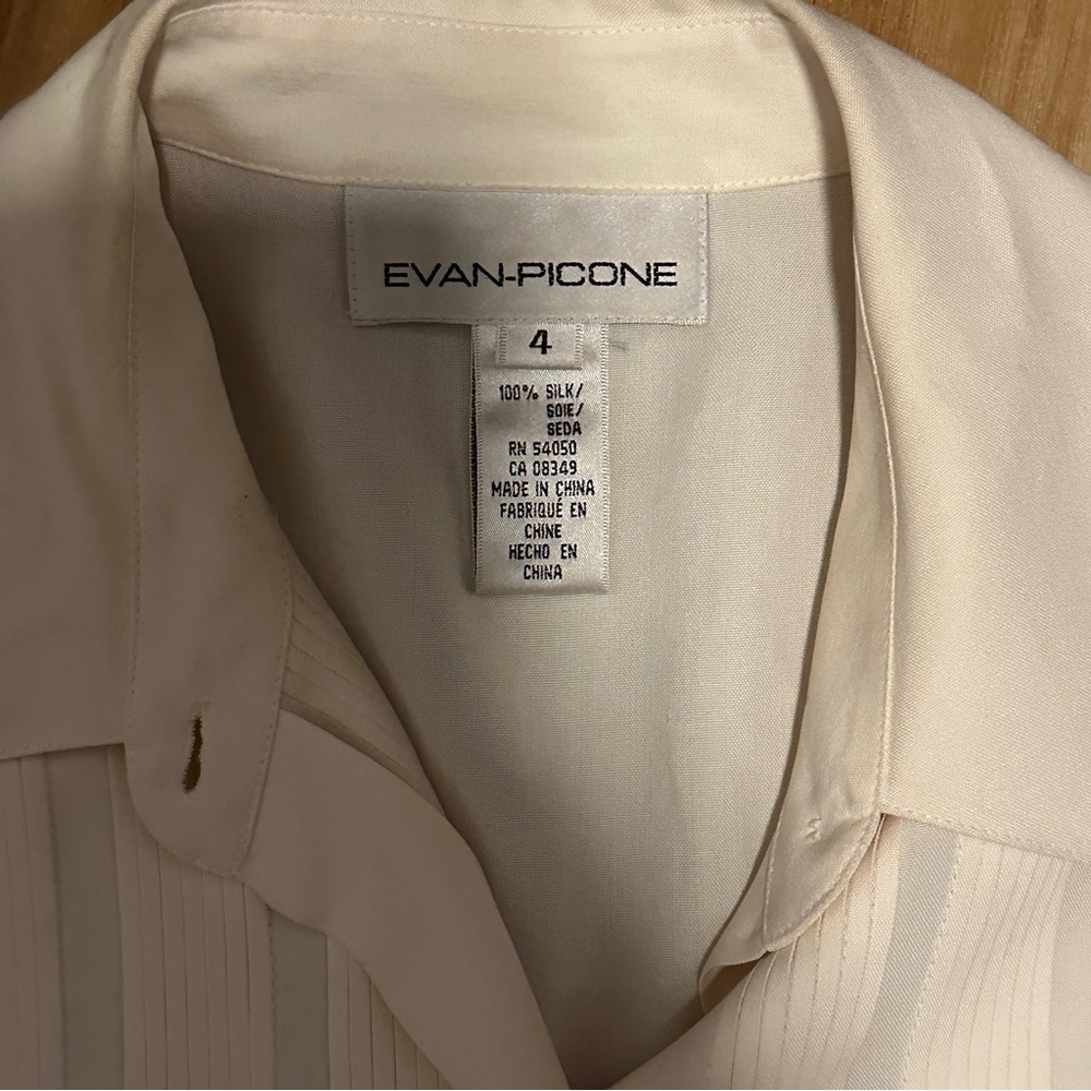 Vintage Evan Piccone 100% silk blouse